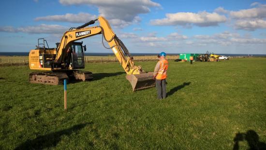 Photograph of Beatrice Wind Farm Groundworks Begin at Portgordon