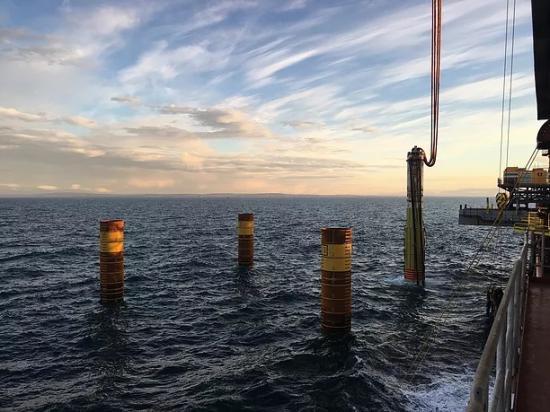 Photograph of Piles All In Place In Moray Firth