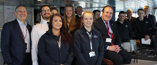 Photograph of NorthLink Ferries celebrates apprentices with ministerial visit
