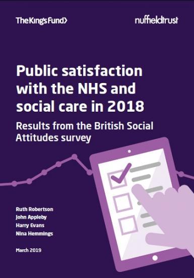 Photograph of Public Satisfaction With The NHS And Social Care In 2018