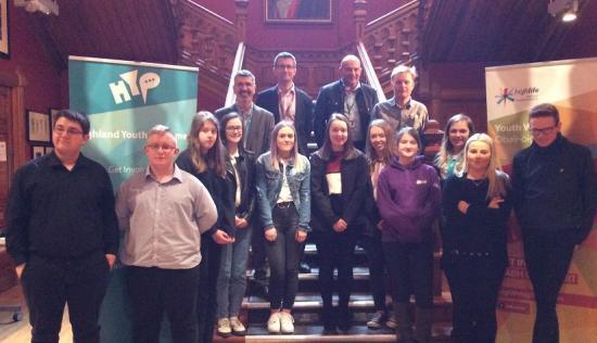 Photograph of Apprentice Day for Highland Youth Parliament Members